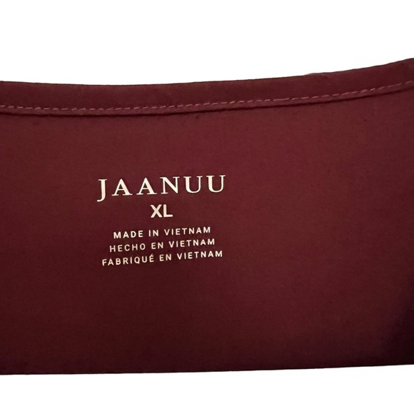 Jaanuu Men's Raglan‎ Sleeve Top Scrub Short Sleeve Burgundy Size XL J86018 - Picture 3 of 6